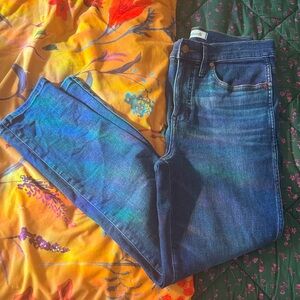 Madewell Dark Blue Stovepipe Jeans